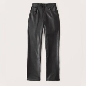 Abercrombie curve love straight vegan leather pants size 29